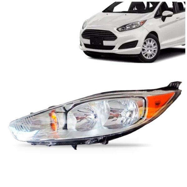 Farol New Fiesta Mexicano 13 14 15 16 Cromado Seta Âmbar Lado Esquerdo