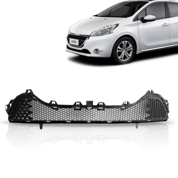 Grade Central Peugeot 208 2012 A 16 Inferior Preta 1a Linha Preto