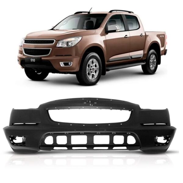 Parachoque Dianteiro S10 2012 A 2015 C/furo 1a Linha Novo Preto