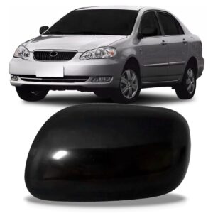 Capa Retrovisor Corolla 2003 2004 2005 2006 2007 Preto Liso Lado Esquerdo