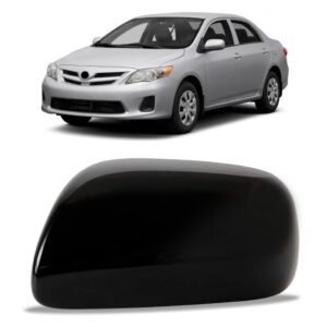 Capa Retrovisor Corolla 2008 A 2012 S/ Furo Preto Liso Lado Esquerdo