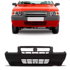 Parachoque Dianteiro Uno 2008 A 2010 Texturizado Cinza Preto