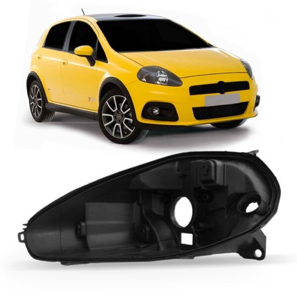 Carcaça Farol Punto 2007 A 2011 Lado Esquerdo