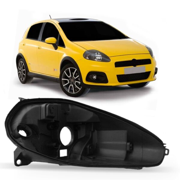 Carcaça Farol Punto 2007 A 2011 Lado Direito