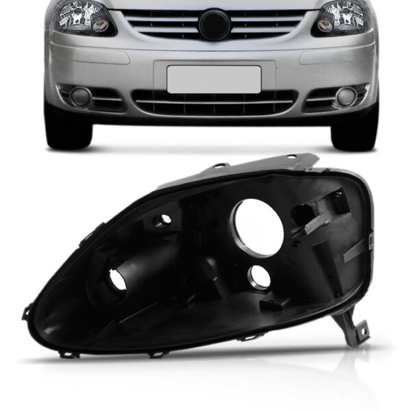 Carcaça Farol Fox 04 05 06 07 08 09 Simples Lado Esquerdo