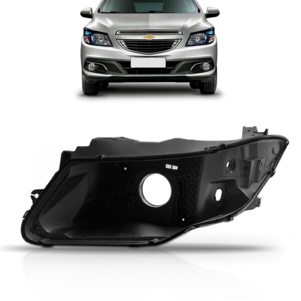 Carcaça Farol Dianteiro Para Chevrolet Onix 2013 2014 A 2016 Lado Esquerdo
