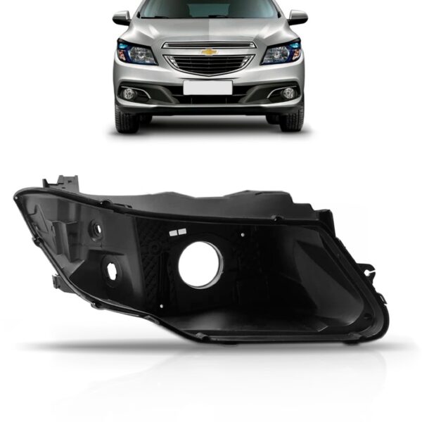 Carcaça Farol Dianteiro Para Chevrolet Onix 2013 2014 A 2016 Lado Direito