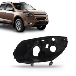 Carcaça Farol S10 2012 2013 2014 2015 2016 Eletrico Manual Lado Esquerdo