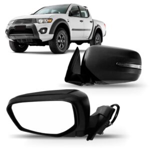 Espelho Retrovisor L200 Triton 2014 A 2017 Elétrico C/ Pisca Lado Esquerdo