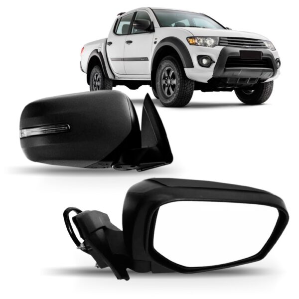 Espelho Retrovisor L200 Triton 2014 A 2017 Elétrico C/ Pisca Lado Direito