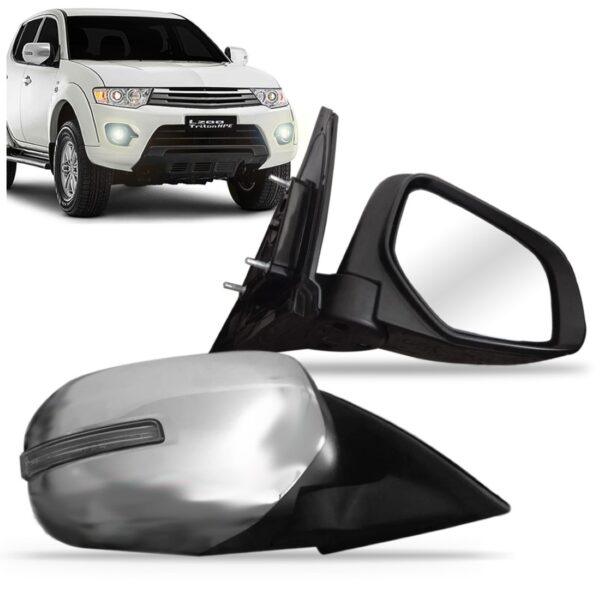 Retrovisor L200 Triton 2014 2015 Retratil Eletrico Com Pisca Lado Direito