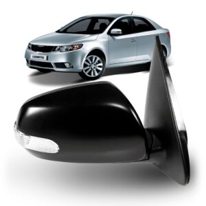 Retrovisor Cerato 2009 A 2011 Eletrico Termico C/pisca Preto Lado Direito