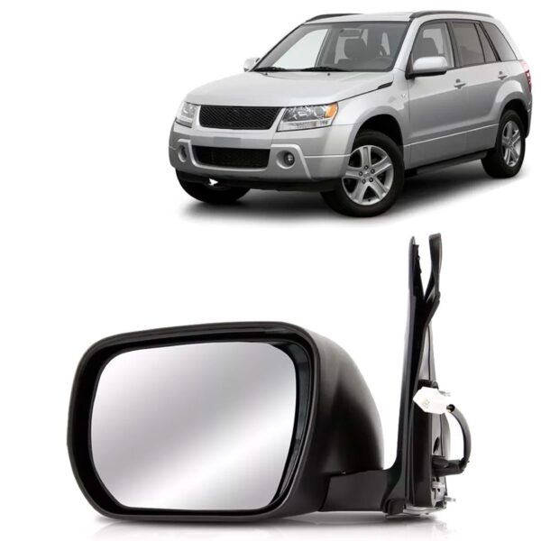 Retrovisor Grand Vitara 2008 2009 10 11 2012 Elétrico Preto Lado Esquerdo