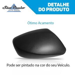 Capa Retrovisor Hb20 2012 2013 14 15 Preto C/ Furo Sinaleira Lado Esquerdo