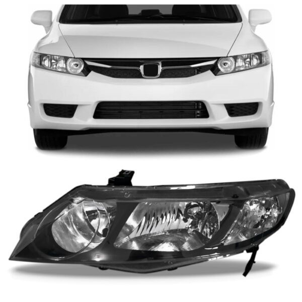 Farol Civic 2007 2008 2009 2010 2011 1ª Linha Esquerdo/motorista