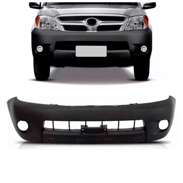 Parachoque Diant Hilux Srv 2005/2008 Com Furo 1a Linha Novo Preto