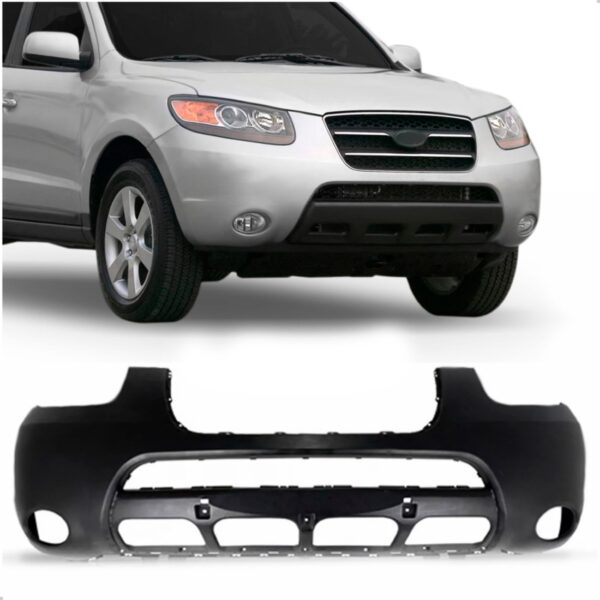Parachoque Dianteiro Para Santa Fé 2007 2008 2009 A 2010 Preto