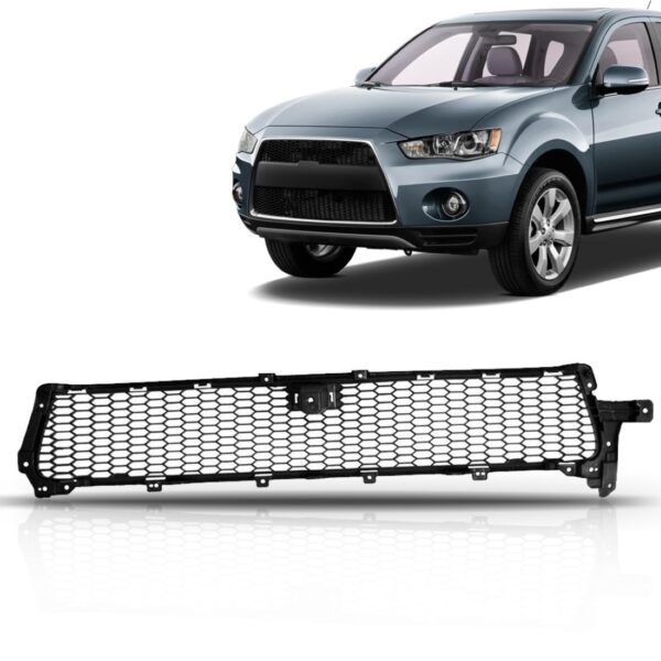 Grade Central Parachoque Outlander 2010 A 2013 1a Linha Preto