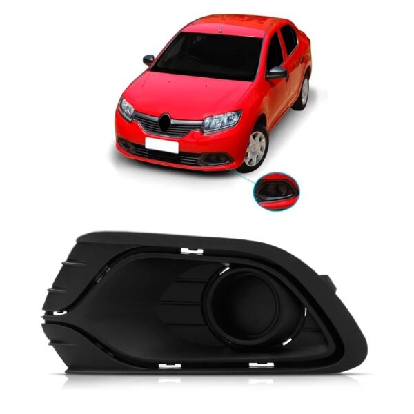 Moldura Milha Auxiliar Logan 2014 2015 2016 Sem Furo Lado Esquerdo