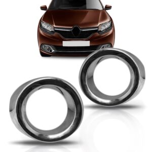 Moldura Farol Milha Logan 2014 2015 2016 2017 2018 Cromado Lado Direito