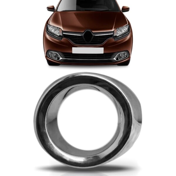 Moldura Farol Milha Logan 2014 2015 2016 2017 2018 Cromado Lado Esquerdo