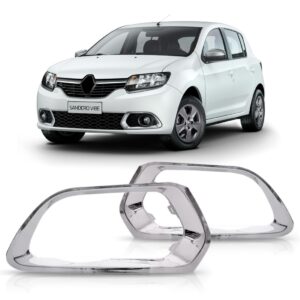 Moldura Farol Milha Logan 2014 2015 2016 2017 2018 Cromado Lado Direito