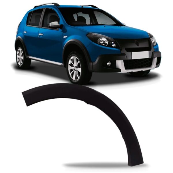 Alargador Vão Roda Dianteiro Sandero Stepway 2012 2013 2014 Lado Esquerdo
