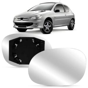 Lente Retrovisor Peugeot 206 1998 A 2009 Lado Direito