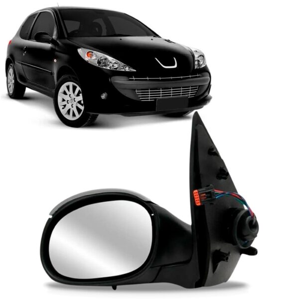 Retrovisor Peugeot 207 1998/11 12 2013 Elétrico Com Sensor Lado Esquerdo