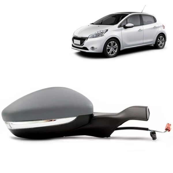 Retrovisor Peugeot 208 2012 A 2016 Eletrico Primer Com Pisca Lado Direito