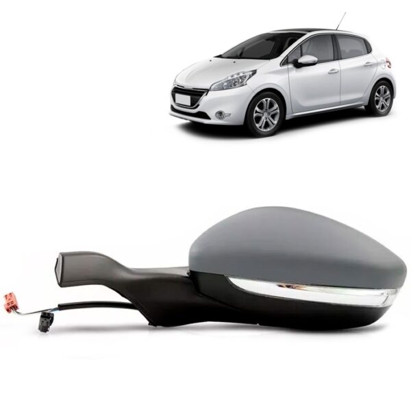 Retrovisor Peugeot 208 2012 A 2016 Eletrico Primer Com Pisca Lado Esquerdo