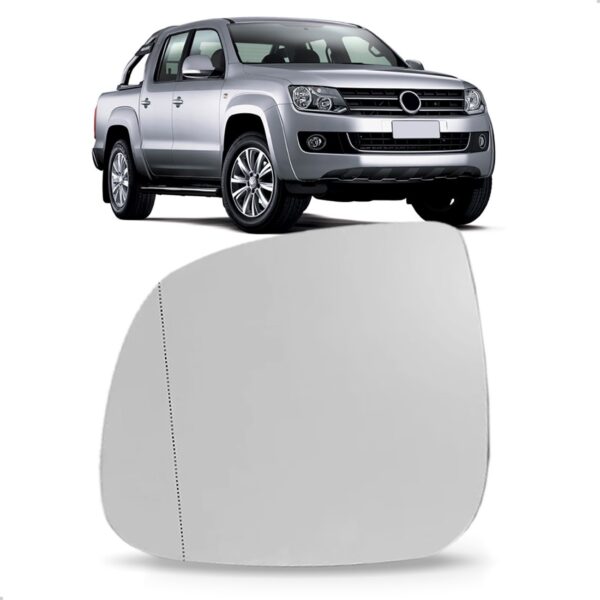 Lente Retrovisor Com Base Amarok + Termico Asferico Completo Lado Esquerdo
