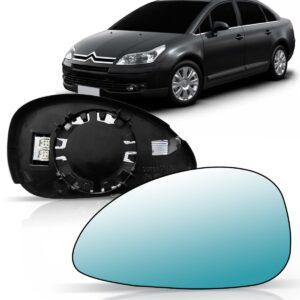 Espelho Base Retrovisor C4 2007 08 09 10  2011 Térmico Azul Lado Direito