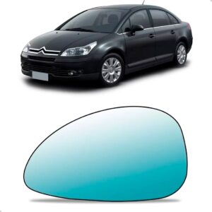 Espelho Base Retrovisor C4 2007 08 09 10  2011 Térmico Azul Lado Esquerdo