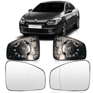 Lente Retrovisor Fluence 2010 2011 2012 2013 Termica C/ Base Lado Esquerdo