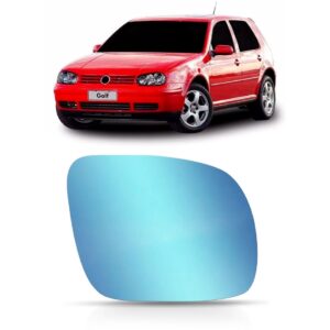 Lente Retrovisor Golf 1999 00 01 02 03 A 2006 Térmico Azul Lado Direito