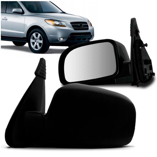 Retrovisor Santa Fé 2007/2010 Elétrico Retrátil Preto Oferta Lado Esquerdo