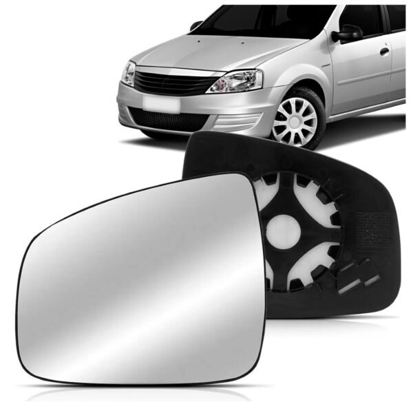 Lente Retrovisor Logan 2009 10 11 12 13 2014 S/ Aquecimento Lado Esquerdo