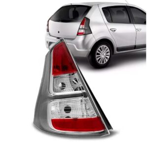 Lanterna Traseira Renault Sandero 2012 2013 2014 Borda Cinza Lado Esquerdo