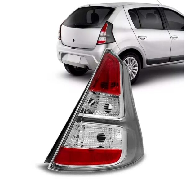 Lanterna Traseira Renault Sandero 2012 2013 2014 Borda Cinza Lado Direito