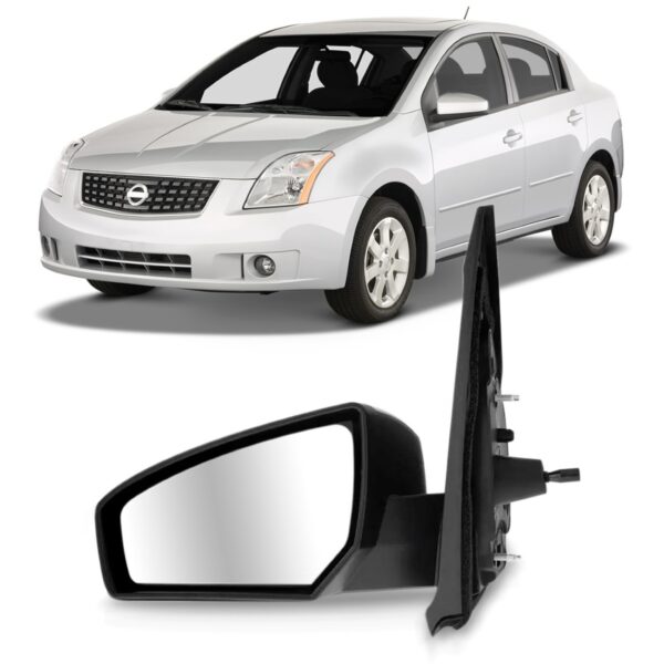 Retrovisor Sentra 2007 2008 2009 Primer Com Controle Novo Lado Esquerdo