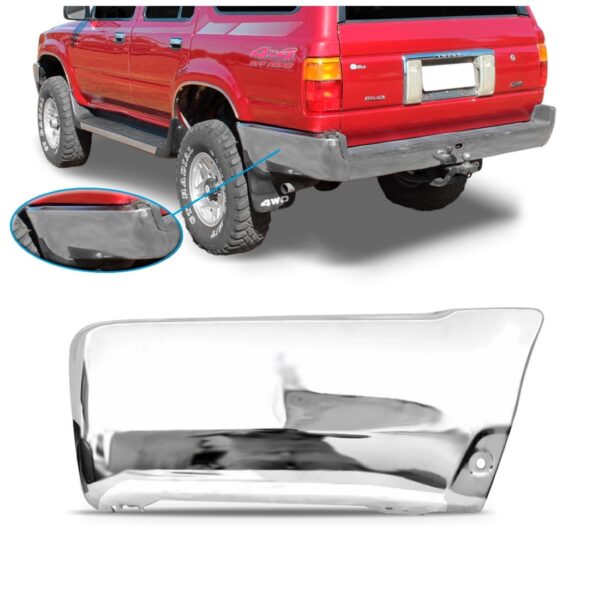 Polaina Parachoque Traseiro Para Hilux Sw4 96 A 2004 Cromado Lado Direito