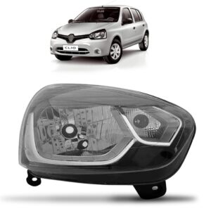 Farol Clio 2013 2014 2015 2016 Manual Máscara Negra 1ª Linha Direito/passageiro