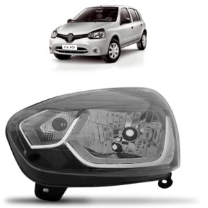Farol Clio 2013 2014 2015 2016 Manual Máscara Negra 1ª Linha - Esquerdo/motorista