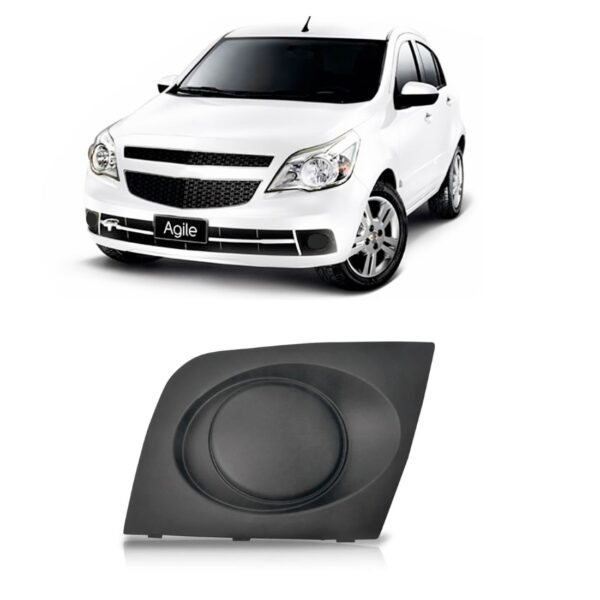 Moldura Milha Auxiliar Agile 2009 10 11 2012 S/furo Preto Preto