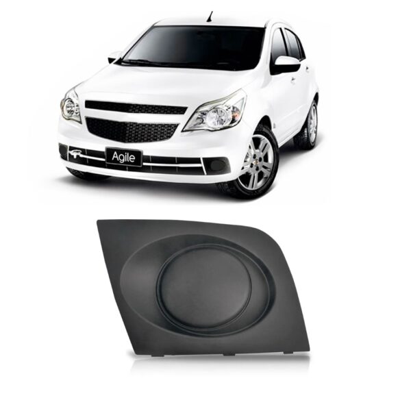 Moldura Milha Auxiliar Agile 2009 A 2012 S/furo Preto