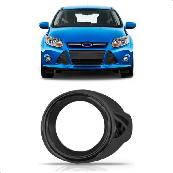 Suporte Farol Milha Auxiliar Focus 2014 A 2015 Preto Lado Esquerdo