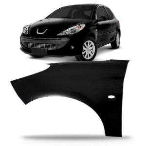 Paralama Peugeot 207 2009 A 2013 C Furo Pisca S Furo Moldura Lado Esquerdo