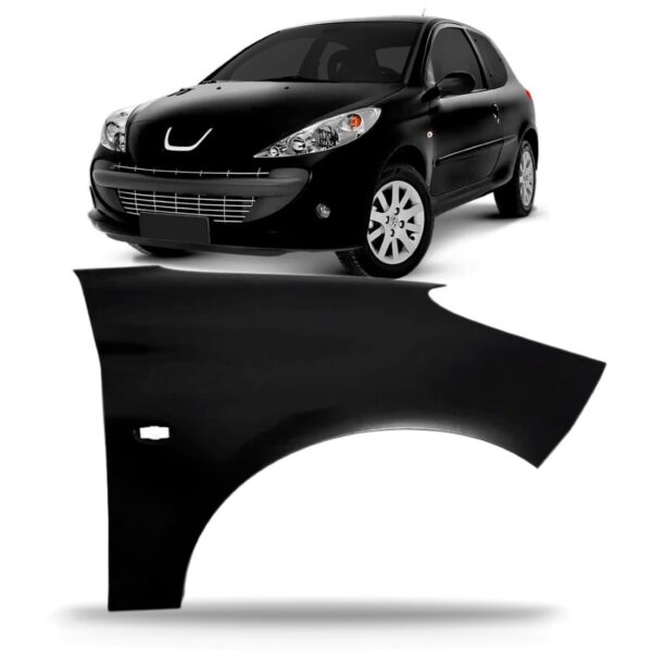 Paralama Peugeot 207 2009 A 2013 C Furo Pisca S Furo Moldura Lado Direito