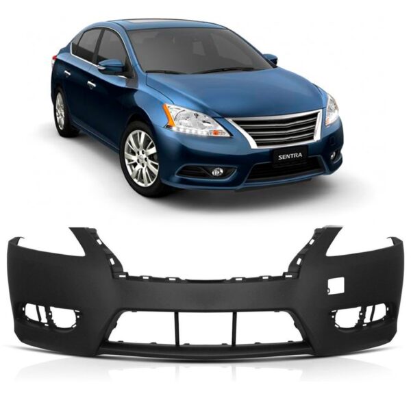 Parachoque Dianteiro Sentra 2014 2015 2016 Novo C/furo Novo Preto